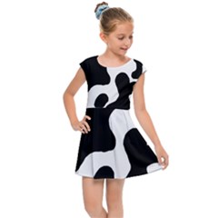 Cow Pattern Kids  Cap Sleeve Dress by BangZart