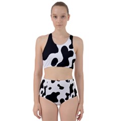 Cow Pattern Racer Back Bikini Set by BangZart