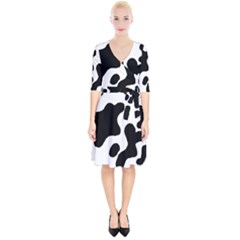 Cow Pattern Wrap Up Cocktail Dress by BangZart