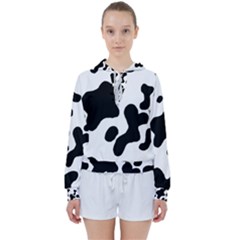 Cow Pattern Women s Tie Up Sweat