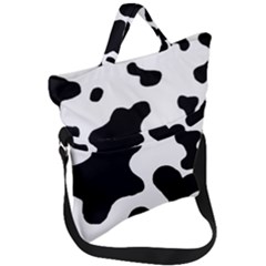 Cow Pattern Fold Over Handle Tote Bag by BangZart