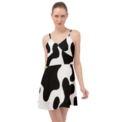 Cow Pattern Summer Time Chiffon Dress