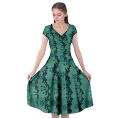 Branches Of A Wonderful Flower Tree In The Light Of Life Cap Sleeve Wrap Front Dress by pepitasart