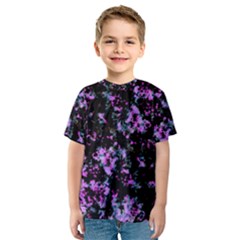 Abstract Intricate Texture Print Kids  Sport Mesh Tee