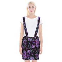 Abstract Intricate Texture Print Braces Suspender Skirt