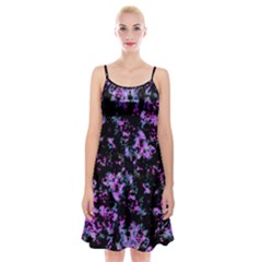 Abstract Intricate Texture Print Spaghetti Strap Velvet Dress by dflcprintsclothing