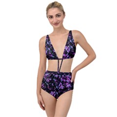 Abstract Intricate Texture Print Tied Up Two Piece Swimsuit by dflcprintsclothing