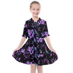 Abstract Intricate Texture Print Kids  All Frills Chiffon Dress by dflcprintsclothing