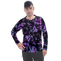 Abstract Intricate Texture Print Men s Pique Long Sleeve Tee