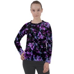 Abstract Intricate Texture Print Women s Long Sleeve Raglan Tee