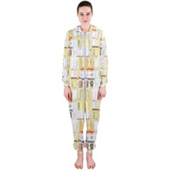 Abstract pattern Hooded Jumpsuit (Ladies) 