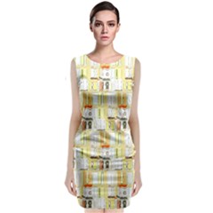 Abstract pattern Classic Sleeveless Midi Dress