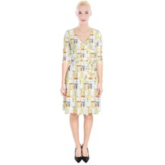 Abstract pattern Wrap Up Cocktail Dress