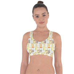 Abstract pattern Cross String Back Sports Bra