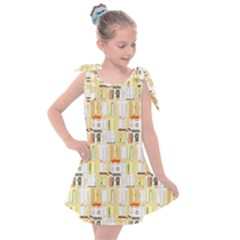 Abstract pattern Kids  Tie Up Tunic Dress