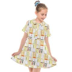 Abstract pattern Kids  Short Sleeve Shirt Dress