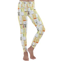 Abstract pattern Kids  Lightweight Velour Classic Yoga Leggings