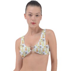 Abstract pattern Ring Detail Bikini Top