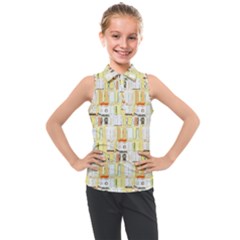 Abstract pattern Kids  Sleeveless Polo Tee