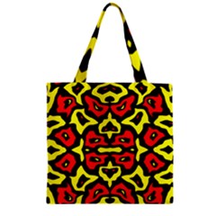 Rby-166 2 Zipper Grocery Tote Bag by ArtworkByPatrick