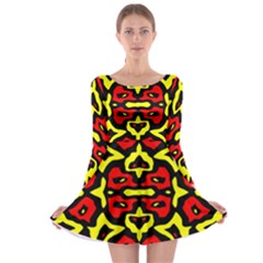 Rby-166 2 Long Sleeve Skater Dress by ArtworkByPatrick