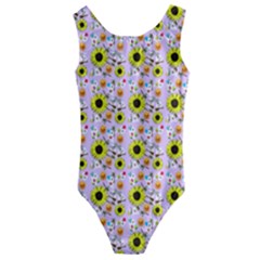 Hawaii Ghost Lilac Kids  Cut-out Back One Piece Swimsuit by snowwhitegirl