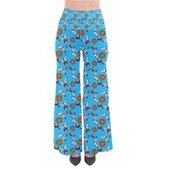 Clown Ghost Pattern Blue So Vintage Palazzo Pants by snowwhitegirl