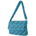 Clown Ghost Pattern Blue Full Print Messenger Bag (S) View1