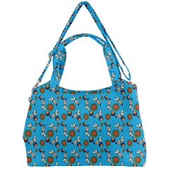 Clown Ghost Pattern Blue Double Compartment Shoulder Bag by snowwhitegirl