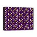 Clown Ghost Pattern Purple Deluxe Canvas 16  x 12  (Stretched)  View1