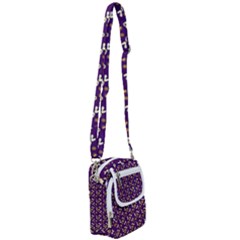 Clown Ghost Pattern Purple Shoulder Strap Belt Bag by snowwhitegirl