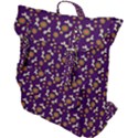 Clown Ghost Pattern Purple Buckle Up Backpack View1