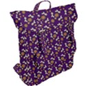 Clown Ghost Pattern Purple Buckle Up Backpack View2