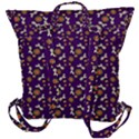 Clown Ghost Pattern Purple Buckle Up Backpack View3