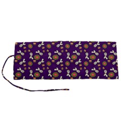 Clown Ghost Pattern Purple Roll Up Canvas Pencil Holder (s) by snowwhitegirl