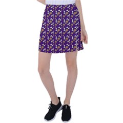 Clown Ghost Pattern Purple Tennis Skirt by snowwhitegirl