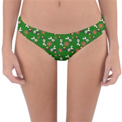 Clown Ghost Pattern Green Reversible Hipster Bikini Bottoms by snowwhitegirl