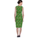 Clown Ghost Pattern Green Classic Sleeveless Midi Dress View2