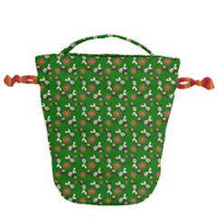 Clown Ghost Pattern Green Drawstring Bucket Bag by snowwhitegirl