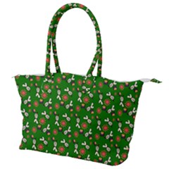 Clown Ghost Pattern Green Canvas Shoulder Bag by snowwhitegirl