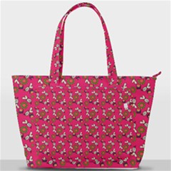 Clown Ghost Pattern Pink Back Pocket Shoulder Bag  by snowwhitegirl