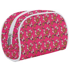 Clown Ghost Pattern Pink Makeup Case (large)