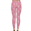 White and pink Art-Deco pattern Leggings  View2