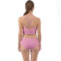 White and pink Art-Deco pattern Mini Tank Bikini Set View2