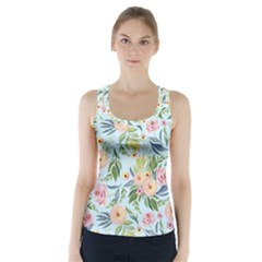 Springflowers Racer Back Sports Top by Dushan