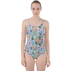 Springflowers Cut Out Top Tankini Set by Dushan