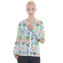 Springflowers Casual Zip Up Jacket by Dushan