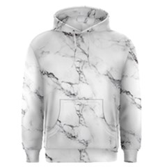 White Faux Marble Men s Core Hoodie by Dushan