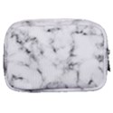 White faux marble texture  Make Up Pouch (Small) View2