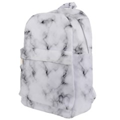 White Faux Marble Texture  Classic Backpack by Dushan